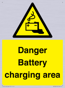 Danger Battery charging area